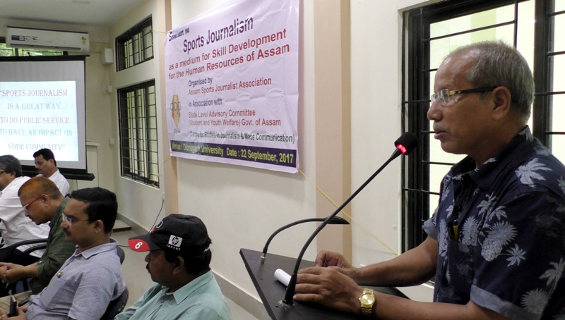 worskshop on Sport Photo Journalism presentaion by  Pabitra Gogoi Sport  Journalist by Naba Kumar Bharali
